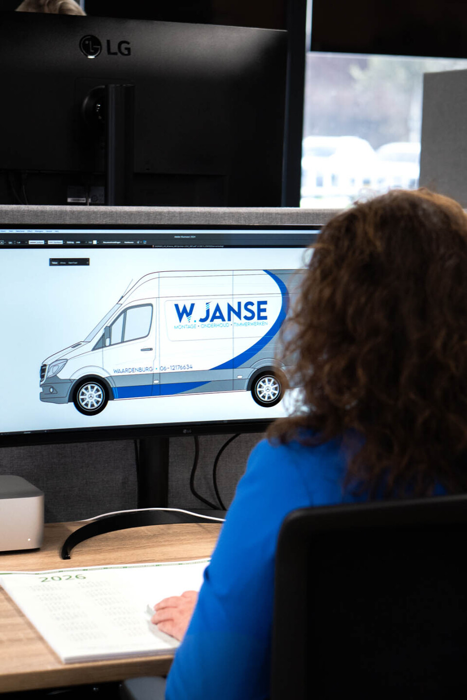 Busbelettering ontwerp door WS Media Groep
