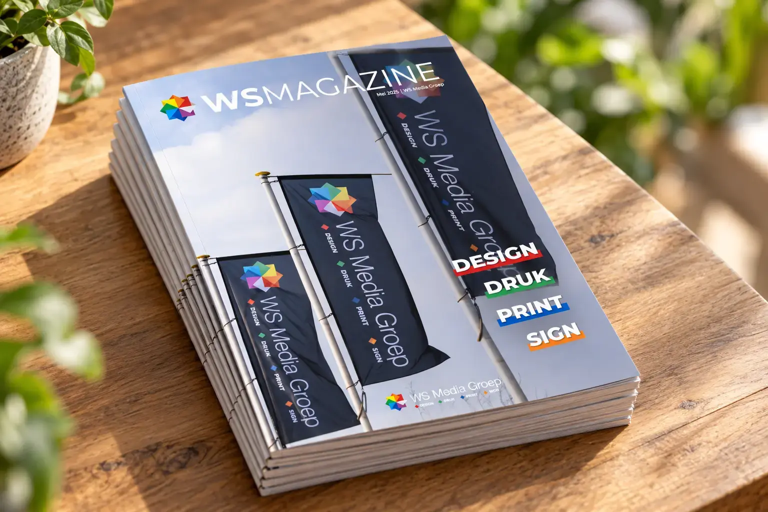 WS Magazine op houten tafel